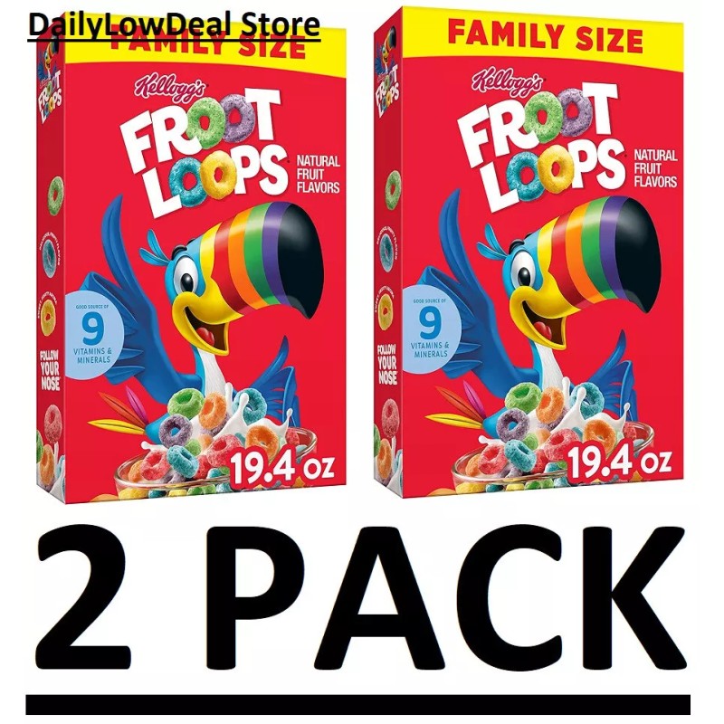 Kellogg's 2 PACK - Kellogg’s Froot Loops Breakfast Cereal with