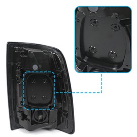 KACHIR LED Tail Light For Dodge Ram 2500 3500 Without Blind Spot Assembly 2019 2020 2021 2022 2023 Rear Lamp Black Bezel Left Driver Side Brake Light 68361719AD