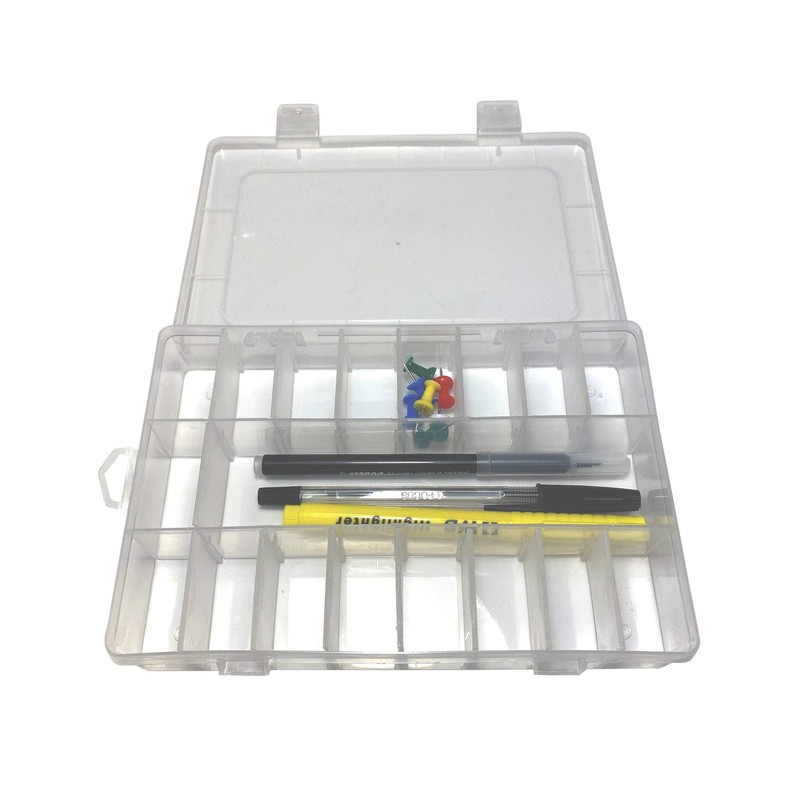 On1shelf Transparent Thick Hard Plastic Adjustable Compartment Slot Plastic Craft