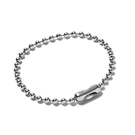 Zavaca Pack of 100 Pcs 10cm Silver Alloy Tone Connector Clasp Ball Chains Keychain Tag Brads Key Chains Silver Key Rings Accessories Necklace Extender for Making Necklaces Pendants Jewelry Dog Tag