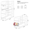 MOOACE 4 Pack Can Dispenser Rack, Stackable Can Storage Organizer