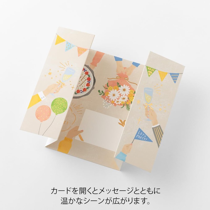 Midori 88723006 Cards, Open Birthday, Party Pattern