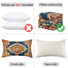 RYBornament Moroccan Cushion Covers 30 X 50 Yellow Geometric Tapestry Decorative Throw Pillowcase Vintage Linen Throw Pillow Covers For Home Decor Bedroom Livingroom