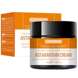 Astaxantina Crema Facial Antienvejecimiento - Crema Hidratante Repara Piel Despus del Sol, Aclara y Unifica el Tono, Reduce Poros - 50g1.69OZ