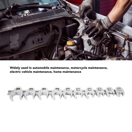 Crow Foot Wrench Head Set, 10pcs 3/8" Metric Crowfoot Wrench Set 10mm to 22mm for Mechanics