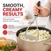 2 Pack Potato Mashers, Stainless Steel Food Masher Food Grade