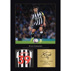 Bruno Guimarães Newcastle FC Gift Signed A4 Print Display Unframed Newcastle Gifts Digitally Reproduced Signature Newcastle Gifts For Boys