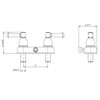 Dura Faucet DF-SA100L-CP RV Shower Faucet Valve Diverter with Hot/Cold