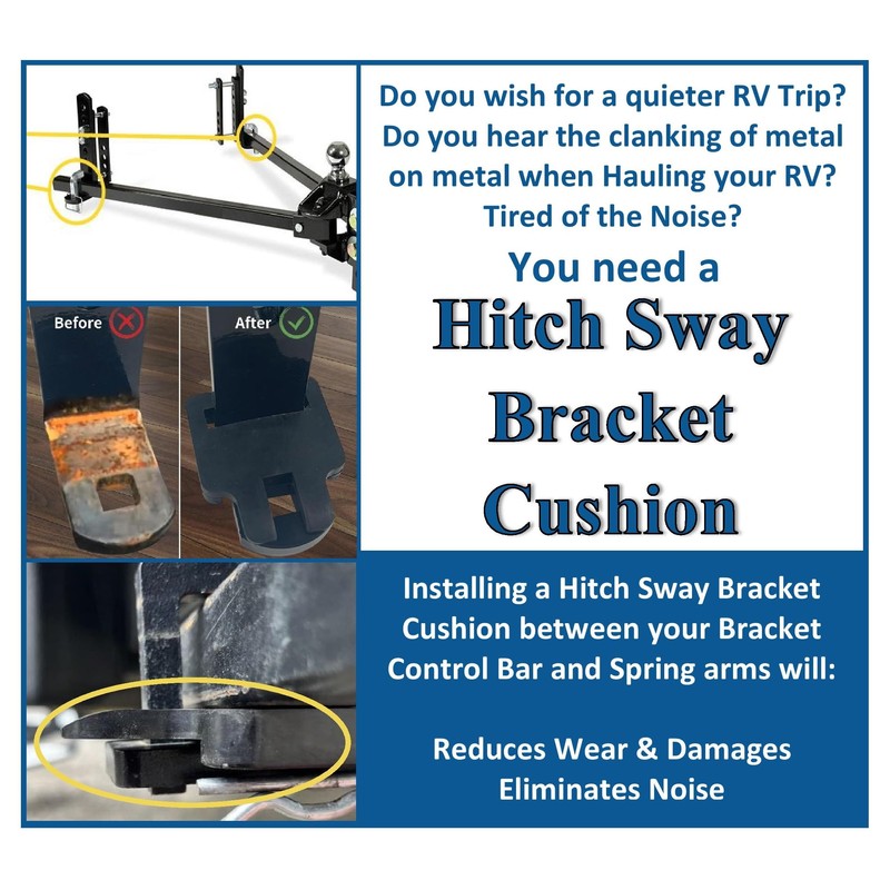 Sway Bracket Jacket Compatible with E2 Provides Cushion Between Sway