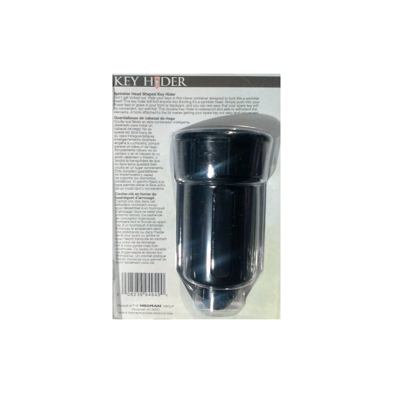 Hillman 701305 Key Hider - Sprinkler Head Shape, Black