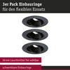 Paulmann 92111 Recessed Light Set of 3 Swivelling Round 90