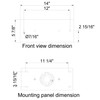 Two Pendant Light Linear Canopy Accessory Light Kit, 14 inch