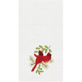 C & F Enterprises (Gallerie II) GALLERIE II SONGBIRD CARDINALS TOWEL CHRISTMAS HOLIDAY DECOR