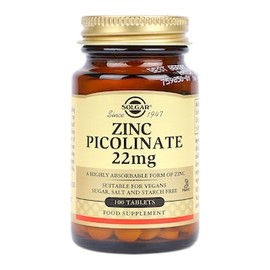 Solgar Zinc Picolinate 22mg 100 Tablets
