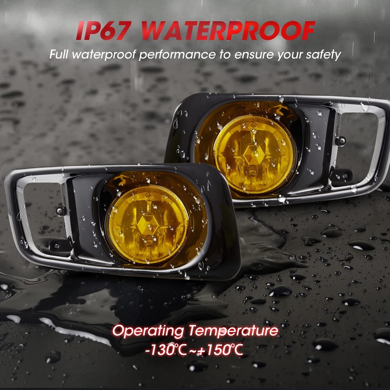 WEZEMLIGHT Driving Fog Lights Replacement For Honda Civic 1999 2000