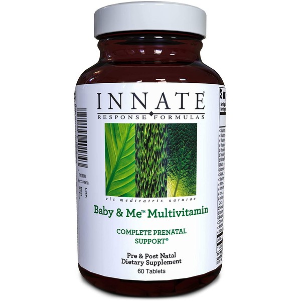 INNATE Response Formulas, Baby & Me Multivitamin, Prenatal and Postnatal Vitamin, Vegetarian, Non-GMO, 60 Tablets (30 Servings)