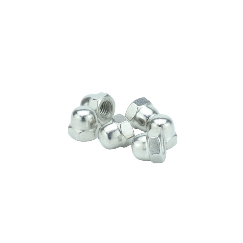 M4 (4mm) Dome Cap Nut - Bright Zinc Plated Steel