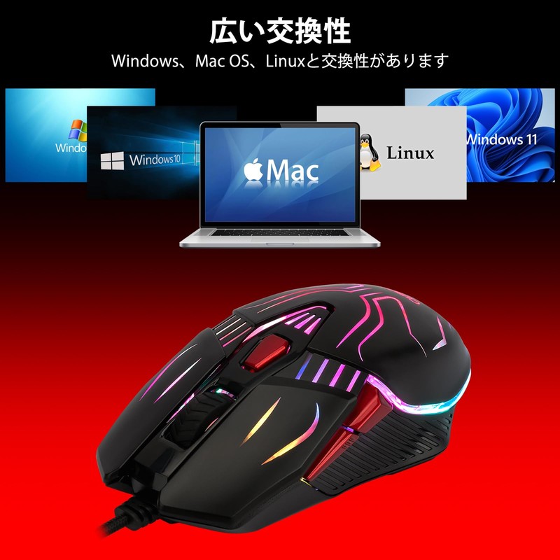 CHONCHOW Wired USB Connection High Precision Gaming Mouse for Gamers