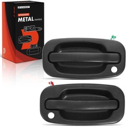 A-Premium Front Left & Right Pair Upgraded Metal Exterior Door Handles with Key Hole Compatible with 1999-2007 Chevy & GMC Models - Silverado Sierra 1500 2500 3500, Tahoe, Suburban, Avalanche, Yukon