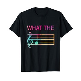 What The F Music Funny Clef Note music Humor Musician Gift T-Shirt