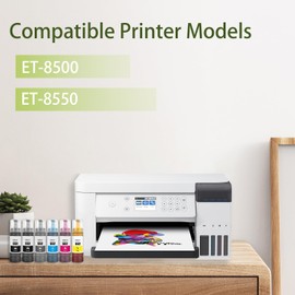 HykeElite 552 Ink Refill Bottles Black 3 Pack,Replacement for EcoTank Photo ET-8500 ET-8550 ET 8550 ET8500 Printers, 3 Black Combo Pack