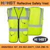 HPHST 5 Pockets High Visibility Reflective Safety Vest,Zipper Front, Meets