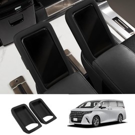 Solaay New Toyota Alphard 40 Series Rear Seat Protection Cover, Dedicated Design, For Vellfire 40 Series, Rear Multi-Operation Panel Protective Cover, Easy Installation, Genuine Elbow Rest, Alphard 40