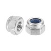 sourcing map 150Pcs M3x0.5 Nylon Insert Hex Lock Nut, 304