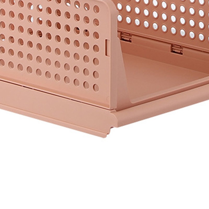 Stackable Storage Basket Plastic Large Open Drawer Wardrobe Cloth Container