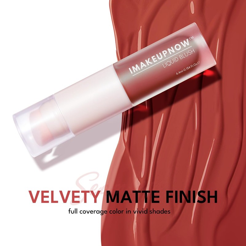 imakeupnow Liquid Blush Stick for Cheeks Natural Matte Finish Make