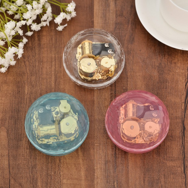 YouTang(TM) Ball-Shaped Creative Transparent Acrylic 18-Note Wind-up Musical Box,Musical Toys,Tune:Amazing