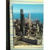VINTAGE POST CARD AERIAL VIEW SEARS TOWER CHICAGO ILLINOIS