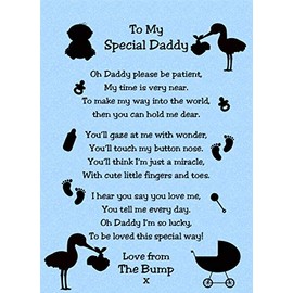 from The Bump Poem Verse 'to My Special Daddy' Baby Blue Greeting Card