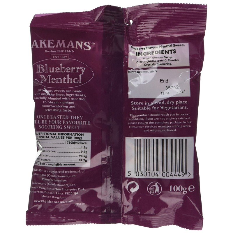 Jakemans Blueberry Bags, 100 g