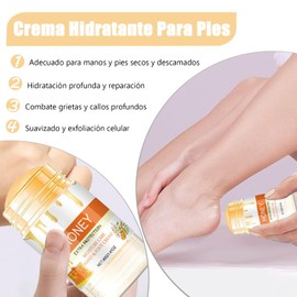 Crema Hidratante Para Pies Resecos y Agrietados Moisturizing,Crema Reparadora De Talones Agrietados En Barra, Adecuado para pies, Talones, Manos y Rodillas Agrietados (Miel)