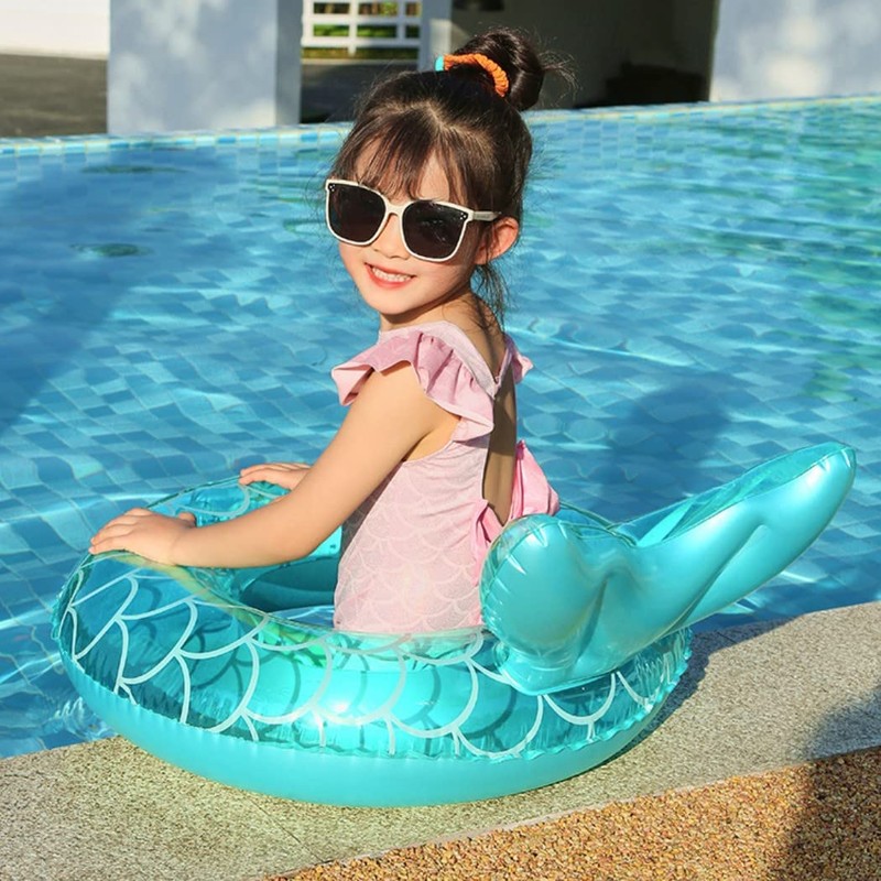 HappyHome Kids Float Ring, Mermaid, Kids' Float, Cute with Backrest,
