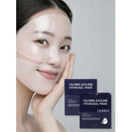 Lindsay 린제이 카밍 아줄렌 100% 하이드로겔 마스크팩 (4EA 세트) Lindsay Calming Azulene 100% Hydrogel Mask Pack (Set of 4)