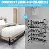 Under Bed Shoe Storage Organizer for Closet, Fits 32 Pairs