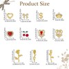 NICENEEDED 85Pcs 3D Gold Nail Charms Set, Heart Nail Charms