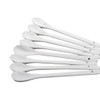 Set of 4 White Long Handle Ceramic Spoons for Tea