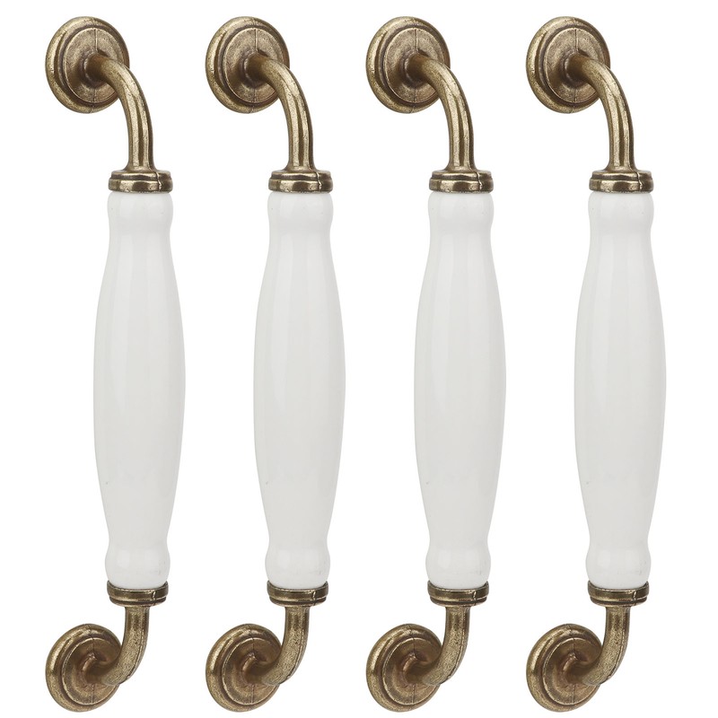 4 Sets Ceramic Handle European Style 160mm Hole Distance Cabinet