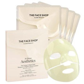 The Face Shop At Home Aesthetic - Mascarilla Facial Coreana de Hidrogel  Set de 4 Piezas Antiedad y Luminosidad  Con Colgeno y Vita Complex 10 Toning 