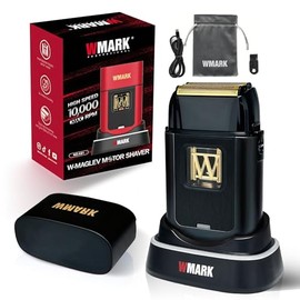 WMARK - Afeitadoras eléctricas de lámina para hombres, maquinilla de afeitar eléctrica para hombres, máquina de afeitar para barba, motor vectorial Maglev inalámbrico, 10000 RPM, revestimiento de
