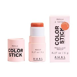 AHAL - Color Stick 3 en 1 - Tinta para labios, Blush e Iluminador (Contour Stick) - Con Aceite de Marula y Tapioca, Ingredientes Naturales para un Look Radiante y Fresco. (Peach, 5g)