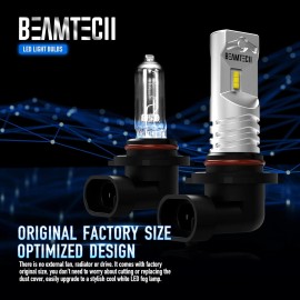 Beamtech H10, 9145, 9140 LED Fog Light Bulbs 30W 800LM 6500K Xenon White (Pair)