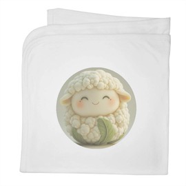 Azeeda 'Cute Cauliflower Sheep' Cotton Baby Blanket/Shawl (BY00040141)