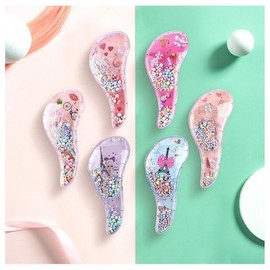 Portable Comma Pompom Hair Brush and Bead Comb Hair Brush 10ea