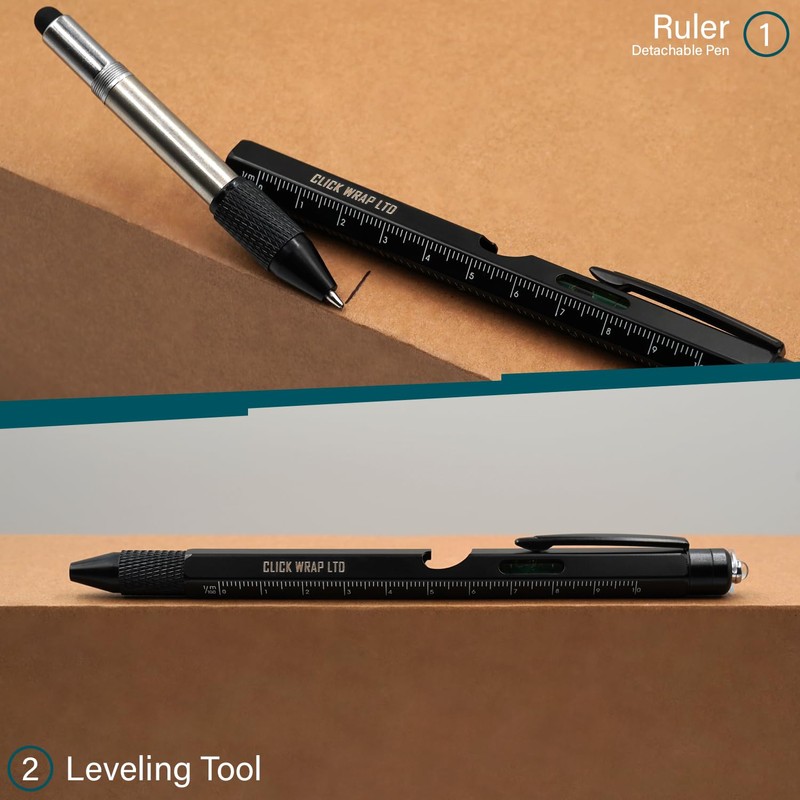 Black 9 in 1 Multi Tool Pen Gadget for Men,