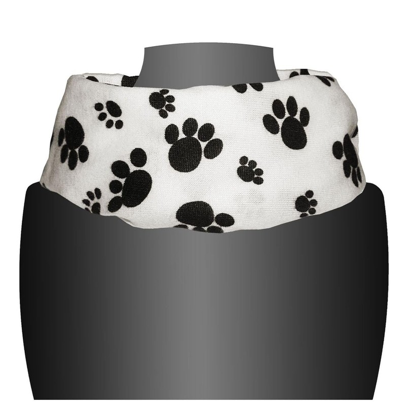 Soul-Cats 1 knitted cuddly warm paw loop scarf, White