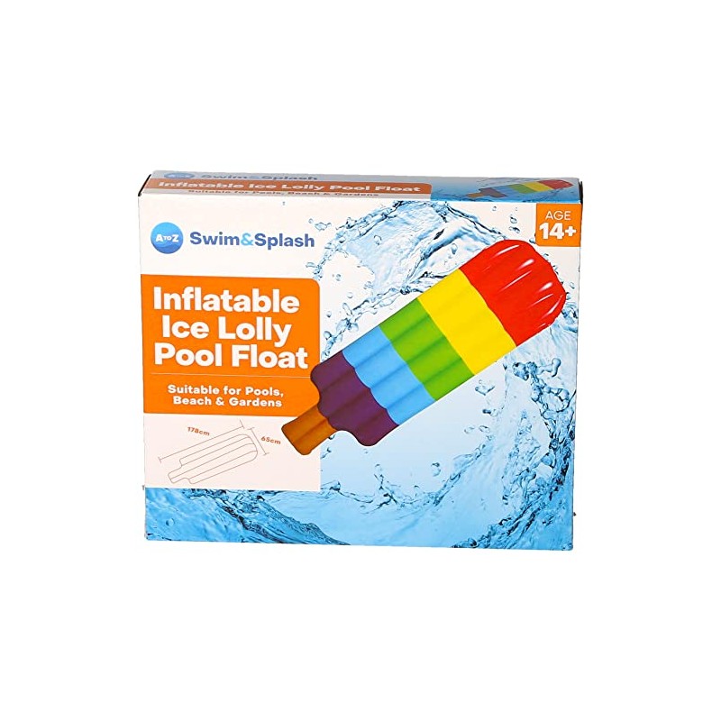 Padgett Bros Inflatable Ice Lolly Pool Float, Red, L